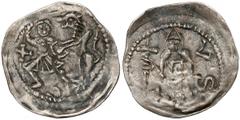 Medieval Poland Collection Śląsk, Bolesław I Wysoki, Denar Wrocław - Walka z lwem Charakterystyczny denar Bolesława Wysokiego, najstarszego syna Władysława Wygnańca, z rewersem nawiązującym do emisji 