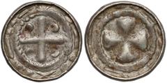 Medieval Poland Collection Denar krzyżowy CNP VI - prawdopodobnie Polska z lat 80-tych XI w. Prawdopodobnie polska emisja lat 80-tych XI wieku. Av. Krzyż prosty z czterema kulami w kątach ramion. W ot
