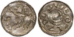 Medieval Poland Collection Bolesław II Śmiały, Denar z jeźdźcem - S leżące - BOELZ.LΛVS Na powierzchni ślady dawnego zdrapywania zabrudzeń, poza tym ładny. Dobra czytelność bicia. Lekki połysk. Odmian