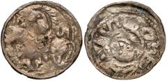Medieval Poland Collection Bolesław II Śmiały, Denar z jeźdźcem - S leżące - BOLEZLΛΛS Słabo i niestarannie wybity. Obiegowy, ze śladowym połyskiem w zakamarkach. Odmiana z literą S leżącą, bez dodatk