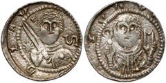 Medieval Poland Collection Władysław II Wygnaniec, Denar - Książę i Biskup - gwiazda i leżące S Ostatni z pięknej oferty denarów typu 'książę i biskup' z tej kolekcji. Rzadsza odmiana z księciem pomię