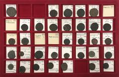 Ancient Coins Late Roman Empire, lot of thirty-three (33) AE Follis, IV century A.D. Cesarstwo Rzymskie, zestaw 33 follisów, różne panowania, IV wiek n.e. (33) Lot of thirty-three (33) AE late roman F