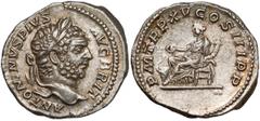 Ancient Coins Roman Empire, Caracalla (211-217) AR Denarius Cesarstwo Rzymskie, Karakalla (211-217) Denar Obv: ANTONINVS PIVS AVG BRIT laureate head of Caracalla to right.Rev: M P TR P XV COS III P P;