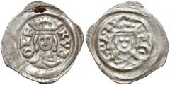 Medieval Österreich, Rudolf I (1273-91), Pfennig Graz - RVDOLF Austria, Rudolf I (1273-91), Fenig Graz - RVDOLF - jednostronny Odbitka jednostronna. Przedstawienie: popiersie w koronie na wprost, w ot
