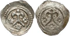 Medieval Österreich, Rudolf I (1273-91), Pfennig St. Veit - der Lilie Austria, Rudolf I (1273-91), Fenig Sankt Veit - lilia Karyntia (Kärnten). Przedstawienie: lilia na łuku otoczona trzema rozetami. 