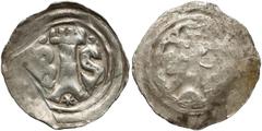 Medieval Österreich, Salzburg, Rudolf von Hoheneck (1284-90), Pfennig - B-S Austria, Salzburg, Rudolf von Hoheneck (1284-90), Fenig - B-S Mennica: Krems - Friesach.Awers: wieża bitewna pomiędzy litera