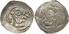 Medieval Österreich, Pfennig - Bischof mit einem Crosier Austria, Fenig - Biskup z pastorałem Przedstawienie: postać w infule, stojąca na wprost, trzymająca pastorał, unosząca dłoń w geście. Obok kiel
