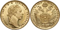 World Gold Coins Austria, Franz Joseph I, Ducat 1854-A, Vienna Austria, Franciszek Józef I, Dukat 1854-A, Wiedeń Złoto (Au.986), średnica 20 mm, waga 3.47 g Reference: Krause KM# 2263 Grade: ~XF-