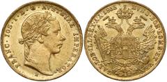 World Gold Coins Austria, Franz Joseph I, Ducat 1855-A, Vienna Austria, Franciszek Józef I, Dukat 1855-A, Wiedeń Złoto (Au.986), średnica 20 mm, waga 3.46 g Reference: Krause KM# 2263 Grade: ~XF