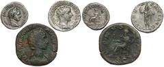 Ancient coins Cesarstwo Rzymskie - zestaw - denar, antoninian i sesterc (3szt)W skład zestawu wchodzą następujące panowania: Julia Mamea, Karakalla i Gordian III Grade: VF-XFANCIENT COINS