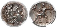 Ancient Coins Greece, Syria, Seleukos I Nikator (312–281 BC) AR Tetradrachm, Babylon Greece, Syria, Seleukos I Nikator (312–281 BC) AR Tetradrachm, Babylon Obverse: Head of Herakles right, wearing lio