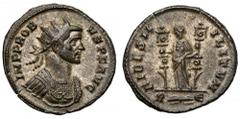 Ancient Coins Probus (276-282) Antoninian, Rome Probus (276-282) Antoninian, Rome Obverse: IMP PROBVS P F AVG Radiate and cuirassed bust right Reverse: FIDES MILITVM / R≤≥E Fides standing left, holdin