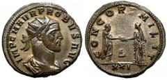 Ancient Coins Probus (276-282) Antoninian, Siscia Probus (276-282) Antoninian, Siscia Obverse: IMP C M AVR PROBVS AVG Radiate, cuirassed and draped bust right. Reverse: CONCORD MILIT / Δ / XXI Emperor