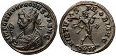 Ancient Coins Probus (276-282) Antoninian, Siscia Probus (276-282) Antoninian, Siscia Obverse: IMP C M AVR PROBVS P F AVG Radiate bust left in imperial mantle, holding eagle-tipped sceptre (scipio). R