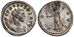 Ancient coins Probus (276-282 AD) Antoninian, LugdunumRIC V.2 describes incorrectly the figure on the reverse as 'soldier' however on this exceptionally well preserved and struck specimen one can clea