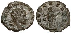 Ancient Coins Quintillus (270 AD) Antoninian, RomeObverse: IMP AEMILIANVS PIVS FEL AVGRadiate, draped and cuirassed bust. Reverse: PAX AVGVSTI / APax standing left, holding olive branch and long scept
