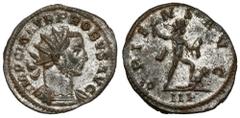 Ancient Coins Probus (276-282 AD) Antoninian, LugdunumRare and desirable reverse type with Sol holding a bow and olive branch, resting his foot on a captive, borrowed by Probus from Aurelian's Roman m