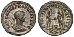 Ancient Coins Probus (276-282 AD) Antoninian, CyzicusRare reverse type struck only at the Kyzikos mint. Obverse: IMP C M AVR PROBVS P F AVGRadiate, draped and cuirassed bust right, seen from rear. Rev