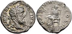 A collection from the Rhineland Pertinax, 193. Denarius (Silver, 18 mm, 3.24 g, 6 h), Rome. IMP CAES P HELV PERTIN AVG Laureate head of Pertinax to right. Rev. OPI DIVIN TR P COS II Ops seated left, h