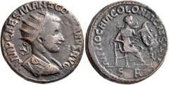 Roman Provincial PISIDIA. Antiochia. Gordian III, 238-244. 'Sestertius' (Bronze, 31 mm, 29.04 g, 7 h). IMP CAES M ANT GORDIANVS AVG Radiate, draped and cuirassed bust of Gordian III to right, seen fro