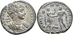 Roman Provincial CILICIA. Isaura. Caracalla, 198-217. Diassarion (Bronze, 25 mm, 8.00 g, 7 h), 205-209. AY•K•M•AY ANTΩNЄINOC Laureate and cuirassed bust of Caracalla to right, breastplate decorated wi