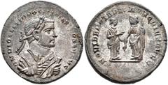 Roman Imperial Diocletian, as Senior Augustus, 305-311/2. Follis (Silvered bronze, 28 mm, 9.45 g, 6 h), Londinium, circa May 305-Spring 307. D N DIOCLETIANO FELICISSIMO SEN AVG Laureate bust of Diocle