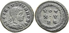 The Ramskold Collection, Part I Licinius II, Caesar, 317-324. Follis (Bronze, 19 mm, 3.42 g, 12 h), Rome, circa 320. LICINIVS IVN NOB C Laureate, draped and cuirassed bust of Licinius II to right. Rev