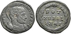 The Ramskold Collection, Part I Licinius I, 308-324. Follis (Bronze, 18 mm, 3.19 g, 6 h), Rome, circa 320. IMP LI-CINIVS AVG Helmeted and cuirassed bust of Licinius I to right. Rev. VOT / XV FEL / XX 