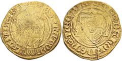 World LOW COUNTRIES. Luik (Liège). Johan IX van Horn, 1482-1506. Florin d'or (Gold, 22 mm, 2.33 g, 10 h). ✠ SANCTVS LAMBERTV St. Lambert standing facing with mitre and crosier, his right hand raised i