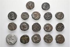 Group Lots A lot containing 17 billon and bronze coins. All: Roman Provincial. Alexandrian Tetradrachms. Very fine to good very fine. LOT SOLD AS IS, NO RETURNS. 17 coins in lot. From an American coll
