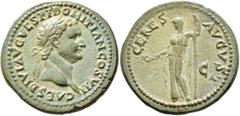 The Aes Augustorum Collection Domitian, as Caesar, 69-81. Dupondius (Orichalcum, 29 mm, 12.70 g, 6 h), uncertain mint in Thrace, 80-81. CAES DIVI AVG VESP F DOMITIAN COS VII Laureate head of Domitian 