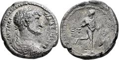 The Collection of E. ten Brink: Hadrian EGYPT. Alexandria. Hadrian, 117-138. Tetradrachm (Billon, 26 mm, 11.26 g, 12 h), RY 9 = 124/5. ΑΥΤ ΚΑΙ ΤΡΑΙ ΑΔΡΙΑ CЄΒ Laureate, draped and cuirassed bust of Had