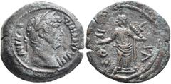 The Collection of E. ten Brink: Hadrian EGYPT. Alexandria. Hadrian, 117-138. Obol (Bronze, 20 mm, 5.00 g, 12 h), Xoite nome, RY 11 = 126/7. ΑΥΤ ΚΑΙ ΤΡΑΙ ΑΔΡΙΑ CЄΒ Laureate head of Hadrian to right, wi