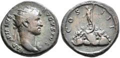 The Collection of E. ten Brink: Hadrian Hadrian, 117-138. Semis (Orichalcum, 19 mm, 4.82 g, 6 h), Rome, for circulation in Cappadocia, circa 125-127. HADRIANVS AVGVSTVS Radiate head of Hadrian to righ