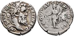 Roman Imperial Pertinax, 193. Denarius (Silver, 19 mm, 3.06 g, 1 h), Rome. IMP CAES P HELV PERTIN AVG Laureate head of Pertinax to right. Rev. AEQVIT AVG TR P COS II Aequitas standing front, head to l