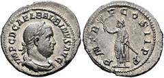 Roman Imperial Balbinus, 238. Denarius (Silver, 21 mm, 3.01 g, 6 h), Rome, circa April-June 238. IMP C D CAEL BALBINVS AVG Laureate, draped and cuirassed bust of Balbinus to right. Rev. P M TR P COS I