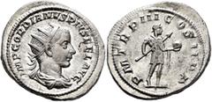 Roman Imperial Gordian III, 238-244. Antoninianus (Silver, 24 mm, 4.67 g, 6 h), Rome, 241. IMP GORDIANVS PIVS FEL AVG Radiate, draped and cuirassed bust of Gordian III to right, seen from behind. Rev.