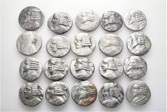 Group Lots A lot containing 20 silver coins. All: Parthian Tetradrachms. Fine to very fine. Harshly cleaned. LOT SOLD AS IS, NO RETURNS. 20 coins in lot. From a European collection, formed before 2005