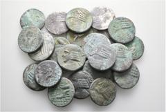 Group Lots A lot containing 25 billon coins. All: Parthian Tetradrachms. Fair to good fine. LOT SOLD AS IS, NO RETURNS. 25 coins in lot. From a European collection, formed before 2005.