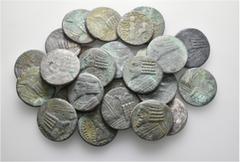 Group Lots A lot containing 25 billon coins. All: Parthian Tetradrachms. Fair to good fine. LOT SOLD AS IS, NO RETURNS. 25 coins in lot. From a European collection, formed before 2005.