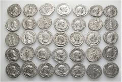 Group Lots A lot containing 35 silver coins. Including: Antoniniani of Julia Domna (1), Gordian III (12), Philip I (7), Otacilia Severa (2), Philip II (2), Trajan Decius (6), Herennia Etruscilla (3), 
