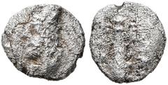 Greek KINGS OF ARMENIA MINOR. Mithradates, circa 180s-170s BC. Hemiobol (Silver, 7 mm, 0.28 g, 2 h). Draped bust of Mithradates to left, bearded and wearing upright bashlyk tied with a diadem. Rev. Be