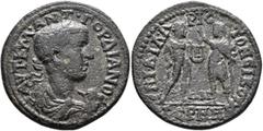 The Plankenhorn Collection: Mysia MYSIA. Germe. Gordian III, 238-244. Triassarion (Bronze, 29 mm, 11.45 g, 6 h), Aelios Aristoneikos, strategos. ΑΥΤ•Κ•Μ•ΑΝΤ•ΓΟΡΔΙΑΝΟC Laureate, draped and cuirassed bu