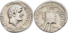 Roman Republican & Imperatorial Mark Antony, 44-30 BC. Denarius (Silver, 19 mm, 3.90 g, 7 h), Antiochia on the Orontes or a military mint travelling with Canidius Crassus in Armenia, 37 BC. [A]NTONIVS
