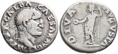 Roman Imperial Galba, 68-69. Denarius (Silver, 17 mm, 3.11 g, 6 h), Rome, circa July 68-January 69. IMP SER GALBA CAESAR AVG Laureate and draped bust of Galba to right. Rev. DIVA AVGVSTA Livia standin