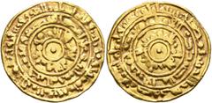 Early Medieval & Islamic ISLAMIC, Fatimids. al-Mu'izz li-Din Allah, AH 341-365 / AD 953-975. Dinar (Gold, 21 mm, 4.11 g), Bull’s-eye type, Misr, AH 364 = 974/5. Three concentric circles of inscription