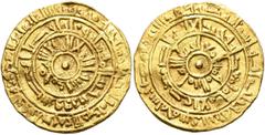 Early Medieval & Islamic ISLAMIC, Fatimids. al-Mu'izz li-Din Allah, AH 341-365 / AD 953-975. Dinar (Gold, 22 mm, 4.16 g), Bull’s-eye type, Misr, AH 365 = 975/6. Three concentric circles of inscription