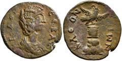 Roman Provincial ARGOLIS. Cleonae. Julia Domna, Augusta, 193-217. Assarion (Bronze, 24 mm, 5.20 g), circa 198-208. •I•ΔΟΜ CЄΒΑC Draped bust of Julia Domna to right. Rev. ΚΛЄΟΝ[Α]ΙⲰΝ Eagle with spread 