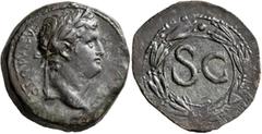 Roman Provincial SYRIA, Seleucis and Pieria. Antioch. Otho, 69. 'As' (Bronze, 29 mm, 15.77 g, 1 h). IMP M OTHO [CAE] AV[G] Laureate head of Otho to right. Rev. Large S C within wreath. McAlee 320c. RP