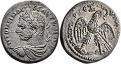 Roman Provincial SYRIA, Seleucis and Pieria. Antioch. Caracalla, 198-217. Tetradrachm (Billon, 26 mm, 12.83 g, 6 h), 213-217. ΑΥΤ Κ•Μ•Α•ΑΝΤΩΝЄΙΝΟC••CЄ Laureate, draped and cuirassed bust of Caracalla 